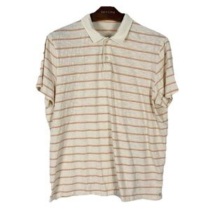 Marine Layer Striped Short Sleeve Polo XL Cotton
